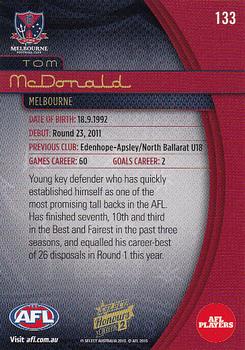 2015 Select AFL Honours Series 2 #133 Tom McDonald Back